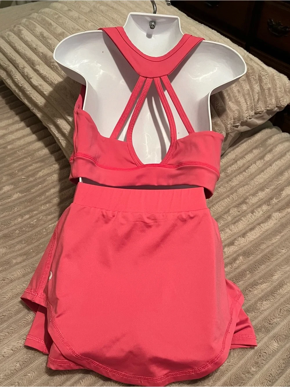 Kids Lululemon Athletica Coral Pink Athletic skort set